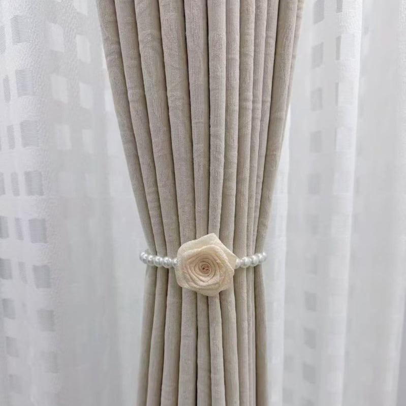 Magnetske kopče za zavjese s dizajnom biserne kamelije, lagani luksuz, 40 cm