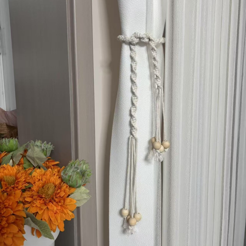 Vezice za zavjese – Skandinavski stil, pamuk i lan, prilagodljive