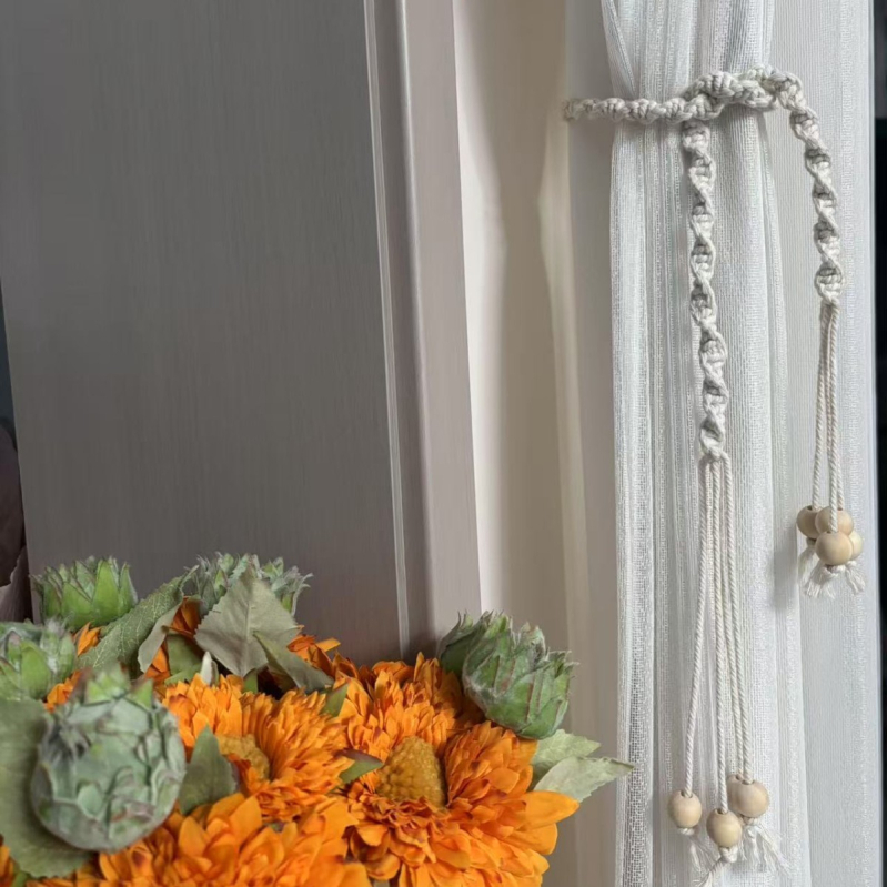 Vezice za zavjese – Skandinavski stil, pamuk i lan, prilagodljive