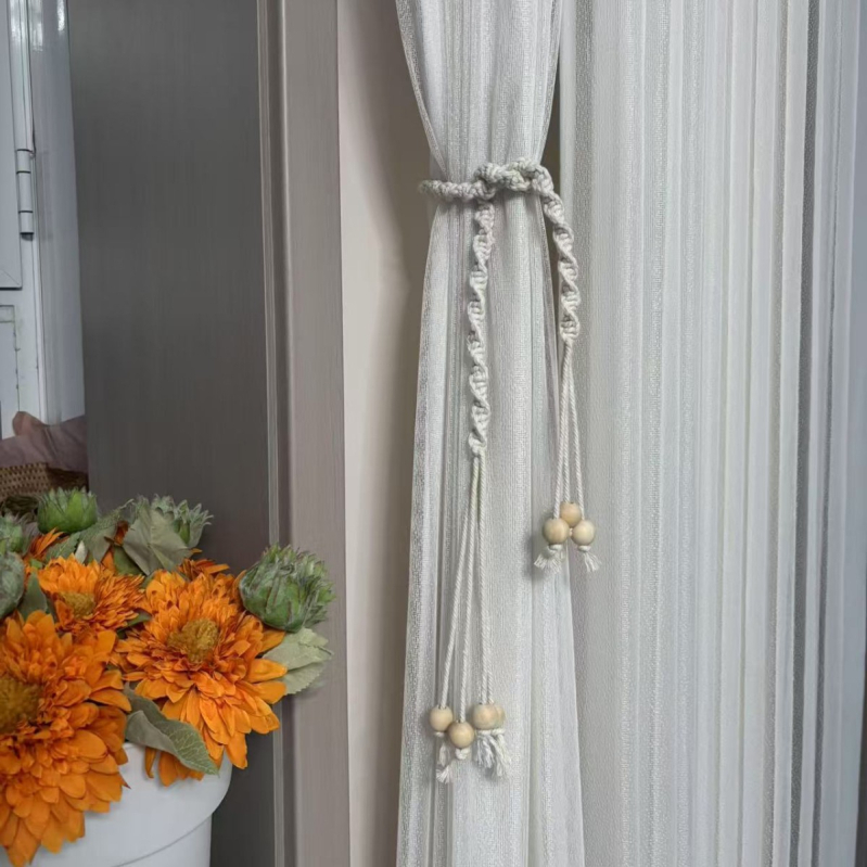Vezice za zavjese – Skandinavski stil, pamuk i lan, prilagodljive
