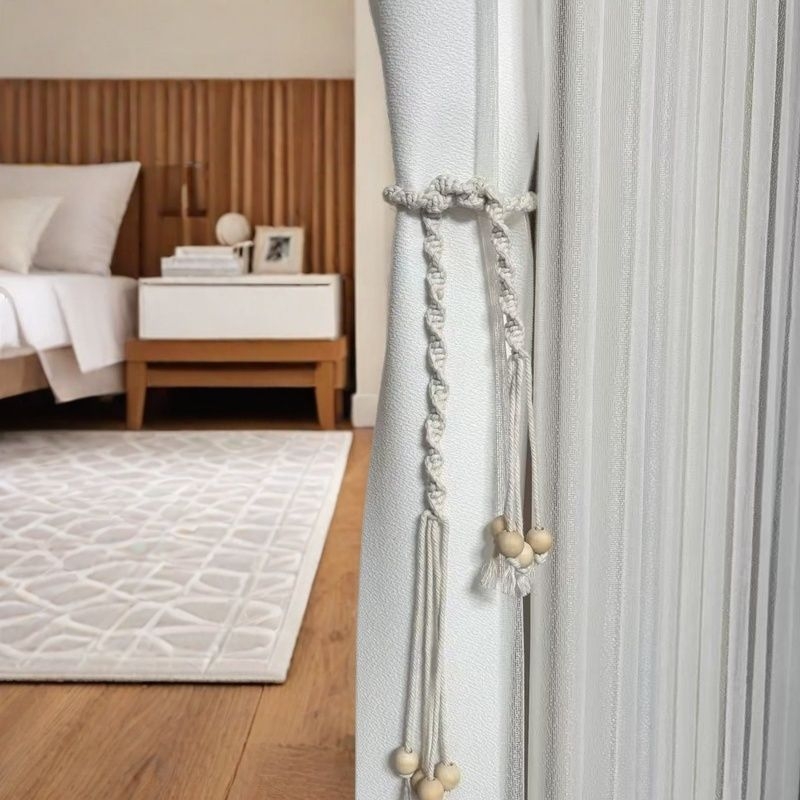 Vezice za zavjese – Skandinavski stil, pamuk i lan, prilagodljive
