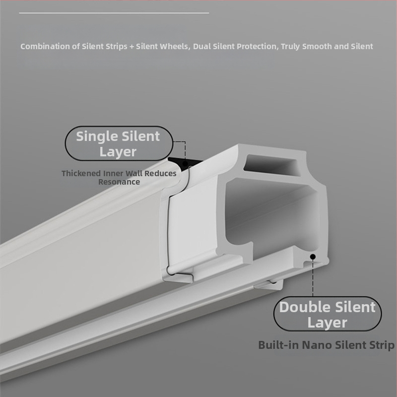 Kardinari rels koos vaikivate rulidega – külg- ja üla montaažiga monorajal, kahekordne tee; Bränd: Dianyi; Materjal: chenille; Kohandatav: Jah; Stiil: Valgus luksus