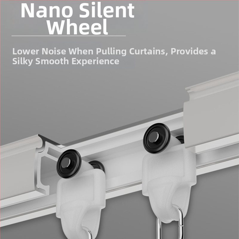 Dianyi aizkaru vadības sistēma ar klusu rullīti, sānu un augšējo uzstādījumu, vienpusēja/dviejā sliede, chenille komponenti, gaišs luksusa stils