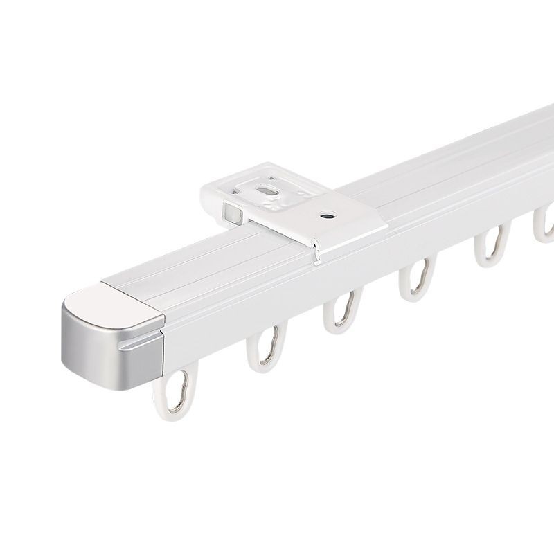 Bară de perdele din aluminiu telescopic, șină dreaptă, alunecare invizibilă, nano-liniște, model 20/23