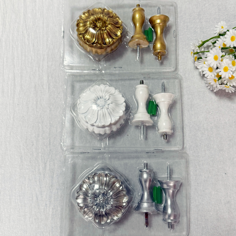 Fali függönykampó, cink ötvözet, könnyed luxus stílus, telepítéshez fúrás szükséges