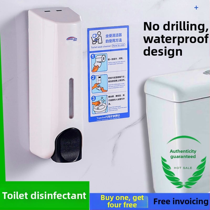 Zidni uređaj za dezinfekciju sjedalice zahoda – plast, ručno aktiviranje, moderna minimalistička obrada