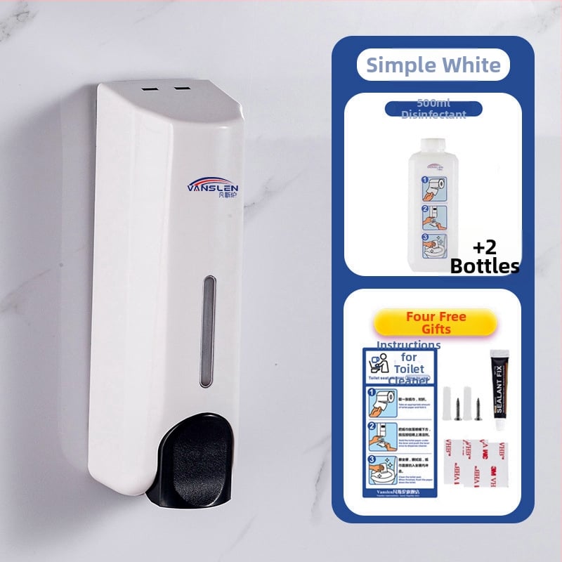 Zidni uređaj za dezinfekciju sjedalice zahoda – plast, ručno aktiviranje, moderna minimalistička obrada
