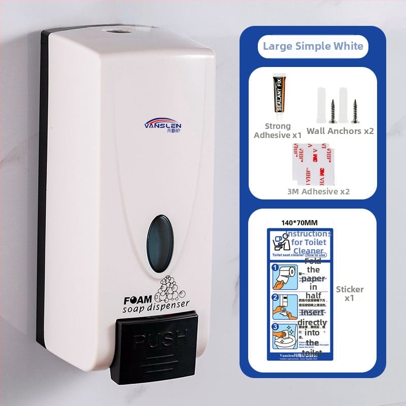 Zidni uređaj za dezinfekciju sjedalice zahoda – plast, ručno aktiviranje, moderna minimalistička obrada