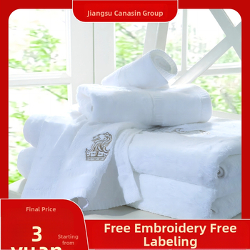 Hotellirätikud, 100% puuvill, ühe lõngaga 16s lõng, õmblustega äär, spiraalne karvane tekstuur, 50–60 g, suur imavus