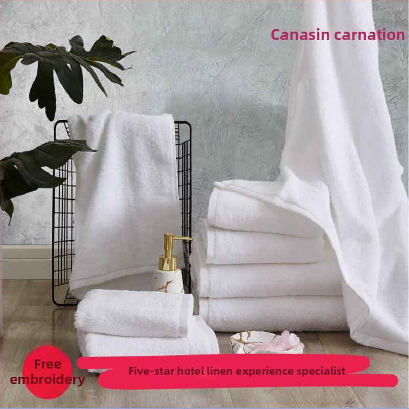 Hotellirätikud, 100% puuvill, ühe lõngaga 16s lõng, õmblustega äär, spiraalne karvane tekstuur, 50–60 g, suur imavus