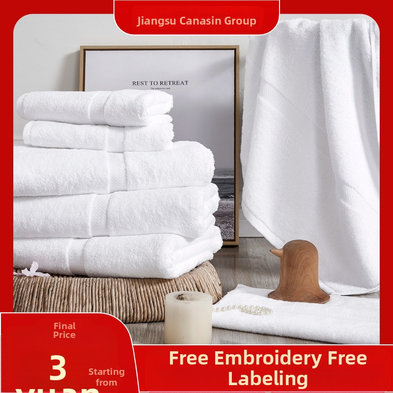 Hotellirätikud, 100% puuvill, ühe lõngaga 16s lõng, õmblustega äär, spiraalne karvane tekstuur, 50–60 g, suur imavus