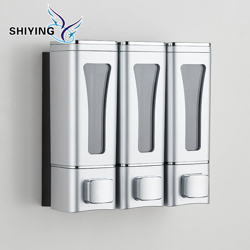 Višestruki dozator sapuna za kupaonicu, ručni pritisak, na zid, ABS, 270 g, moderan minimalistički stil