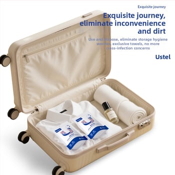 USTEL Ühekordne kompressitud näopuhastuslapp – mitte-kootud materjal, ≥50 g, 6 tk/pakk, 288 pakk/kast