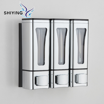 Višestruki zidni dozator sapuna za kupaonicu - ABS, ručno pritiskanje, velika kapaciteta