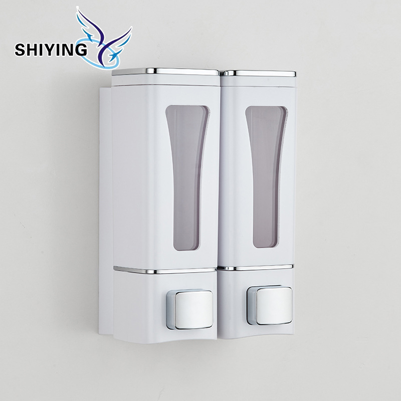 Višestruki zidni dozator sapuna za kupaonicu - ABS, ručno pritiskanje, velika kapaciteta