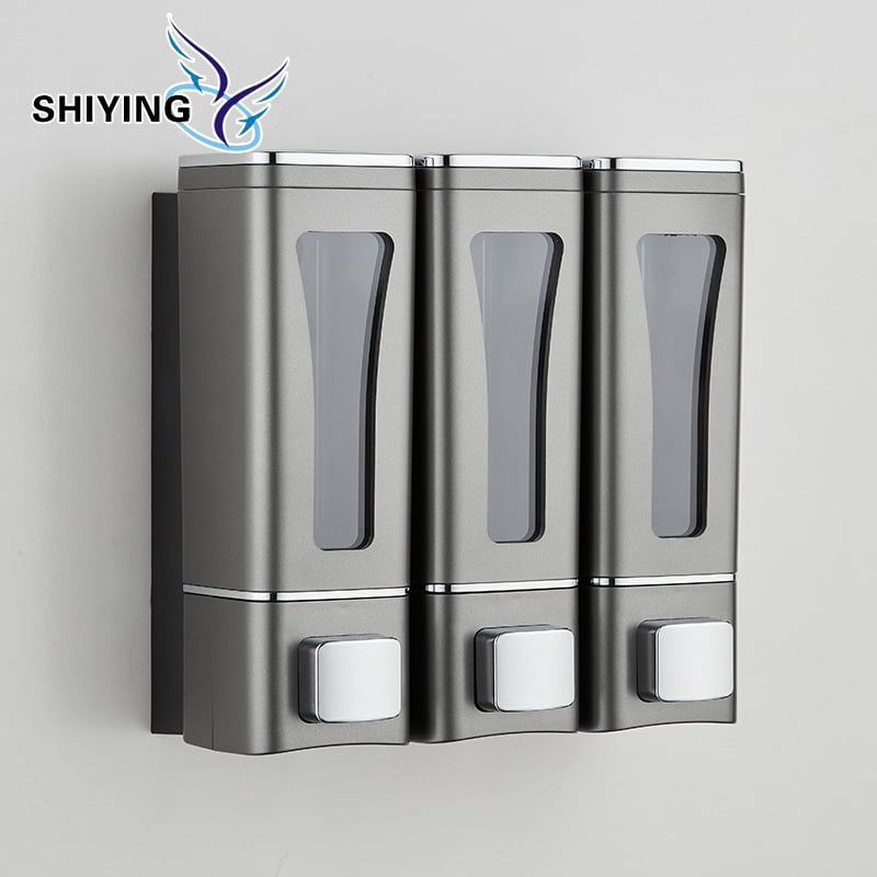 Višestruki zidni dozator sapuna za kupaonicu - ABS, ručno pritiskanje, velika kapaciteta