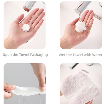 Ühekordne tihendatud näopuhastusrätik, mittekangast materjalist, paksenenud, reisile sobiv