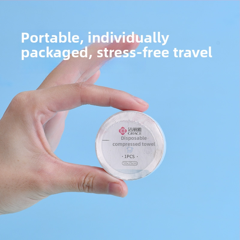 Ühekordne tihendatud näorätik taimekiududest, üle 50 g, Grace/Jielia bränd, kaasaskantav nelinurkne rätik reisile ja hotellide jaoks