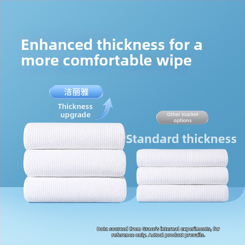 Ühekordne tihendatud näorätik taimekiududest, üle 50 g, Grace/Jielia bränd, kaasaskantav nelinurkne rätik reisile ja hotellide jaoks