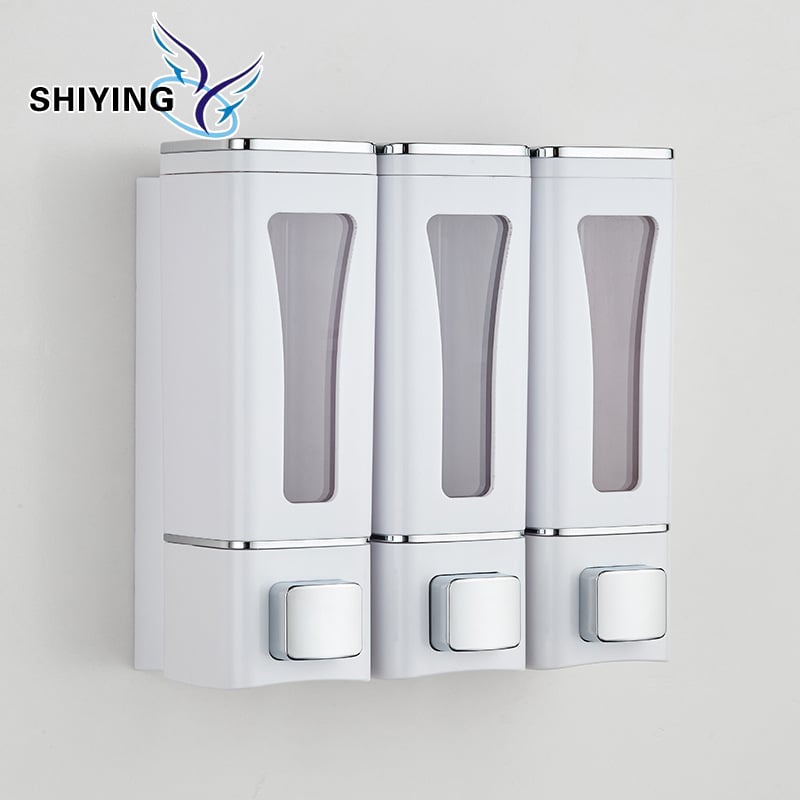 Višestruki dozator sapuna za kupaonicu, ručni pritisak, zidni, ABS, 270 g, moderni minimalistički stil