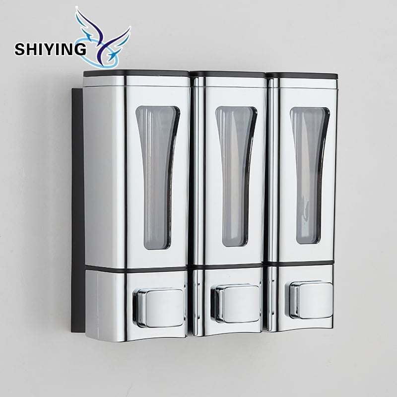 Višestruki dozator sapuna za kupaonicu, ručni pritisak, zidni, ABS, 270 g, moderni minimalistički stil