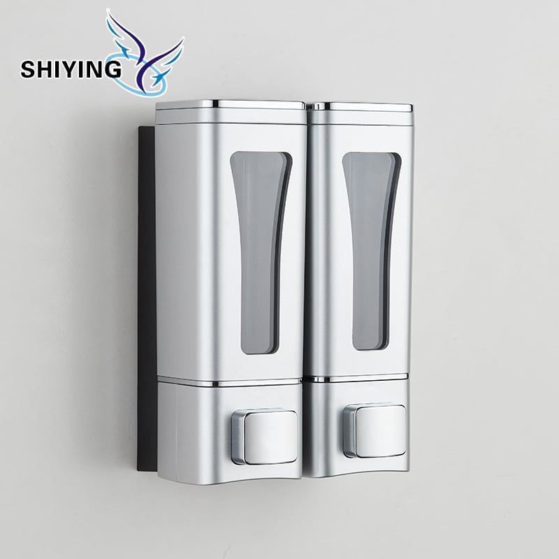 Višestruki dozator sapuna za kupaonicu, ručni pritisak, zidni, ABS, 270 g, moderni minimalistički stil