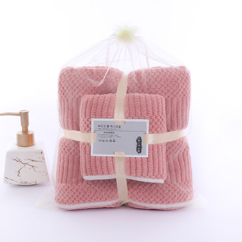 Set ručnika od coral fleece za kupaonicu i lice, 80–100 g, obična tkanina, mogućnost prilagođavanja logotipom