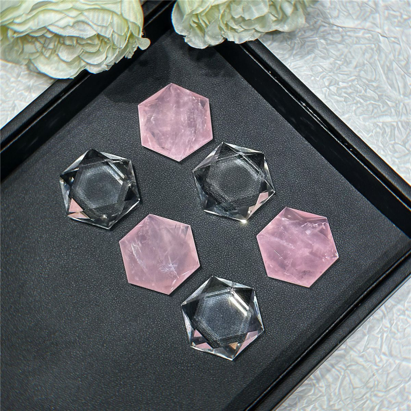 Hexagonalni satelitski lanac s privjeskom šestokraka zvijezda — kristal, Ink Qingzi, Geometrija, moderni minimalizam