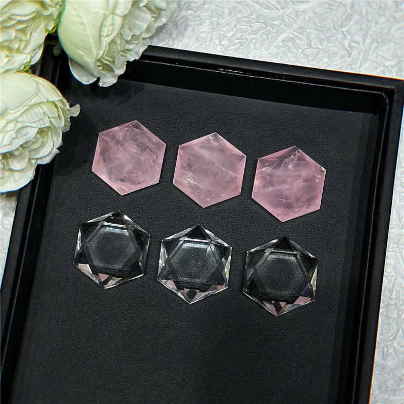 Hexagonalni satelitski lanac s privjeskom šestokraka zvijezda — kristal, Ink Qingzi, Geometrija, moderni minimalizam
