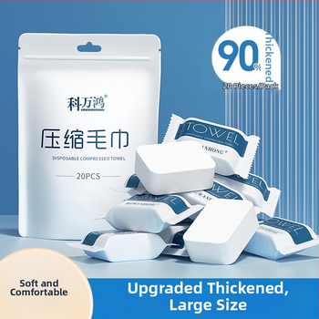 Kompresseeritud rätik – 100% puuvill, 50 g või rohkem, 20 tk, Ke Wanhong