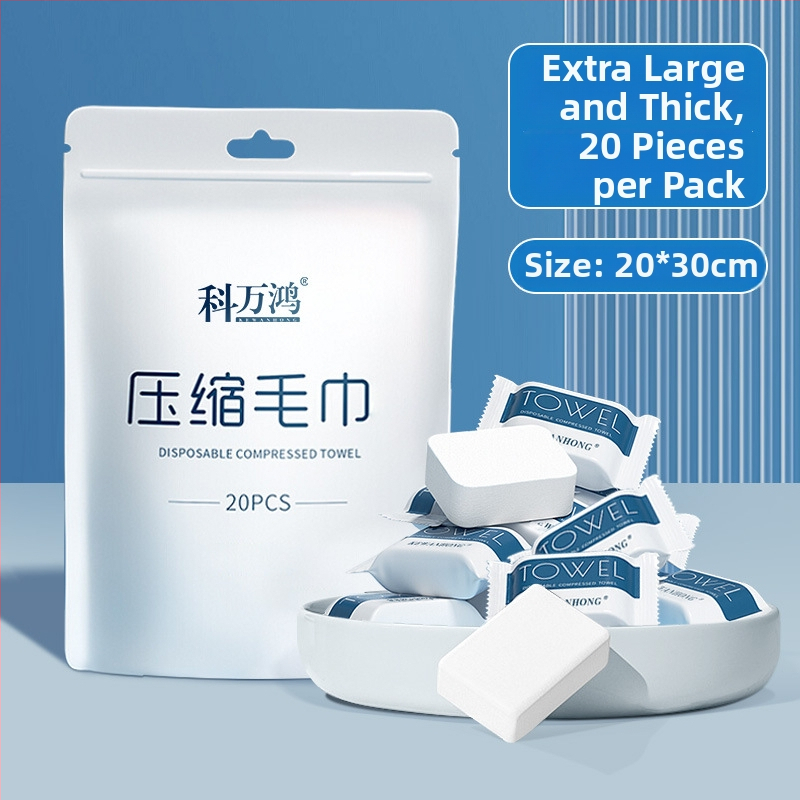 Kompresseeritud rätik – 100% puuvill, 50 g või rohkem, 20 tk, Ke Wanhong