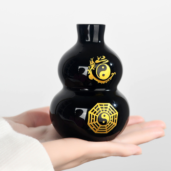 Obsidijāna Tai Chi Bagua dekora figūra priekš mājas ieejas — griezta dekorācija; materiāls: obsidiāns; izcelsme: Lianyungang Donghai County; tēma: Tai Chi Bagua