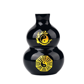 Obsidijāna Tai Chi Bagua dekora figūra priekš mājas ieejas — griezta dekorācija; materiāls: obsidiāns; izcelsme: Lianyungang Donghai County; tēma: Tai Chi Bagua