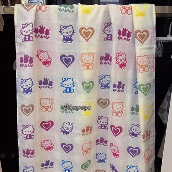 Cartoon Cat Beebi vannitoa rätik, 100% puuvill, alla 50 g, 90% lõng / 10% puuvill, Kõrge imavus