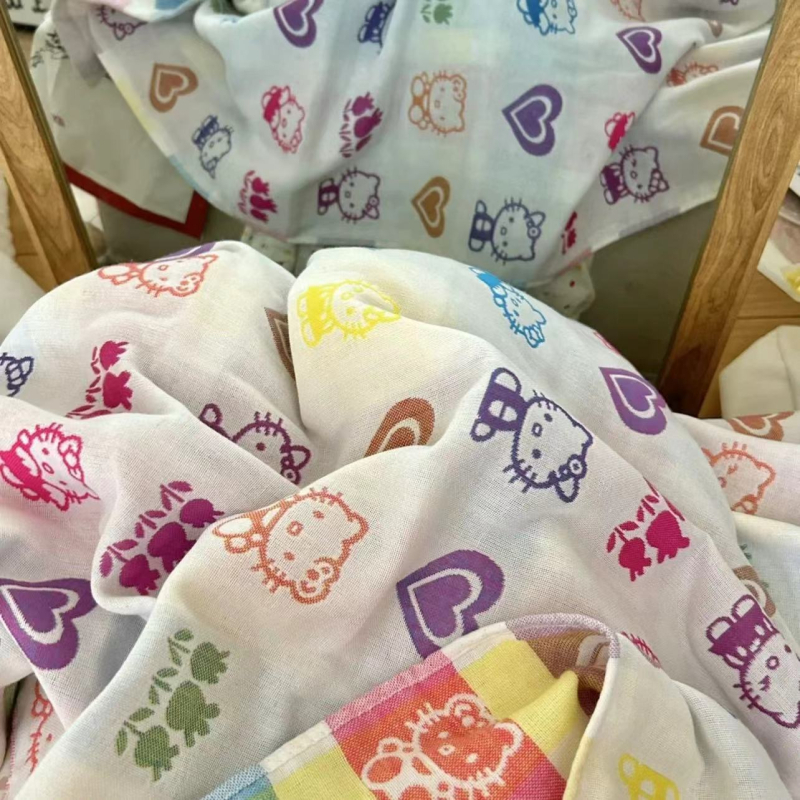 Gazu ručnik za bebe s motivom mačke, upijajući, 500 g ili više, 32 vlakna