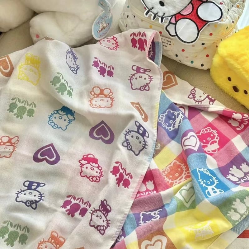 Gazu ručnik za bebe s motivom mačke, upijajući, 500 g ili više, 32 vlakna