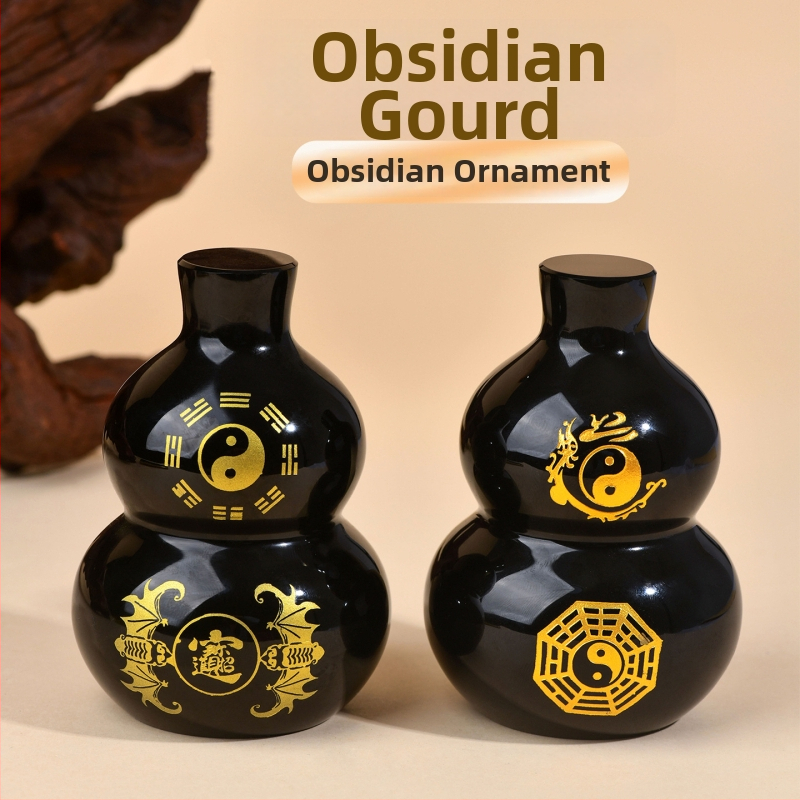 Tai Chi Bagua dekorácia vo forme tekvice, kryštál, vyrezávaný domáci dekor, pôvod Lianyungang Donghai