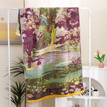 Jinyan pamučni jacquard ručnik za kupanje i plažu, 400–500 g, jacquard tkanina