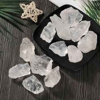 Ароматен камък от бял кристал с повърхност, подобна на чакъл