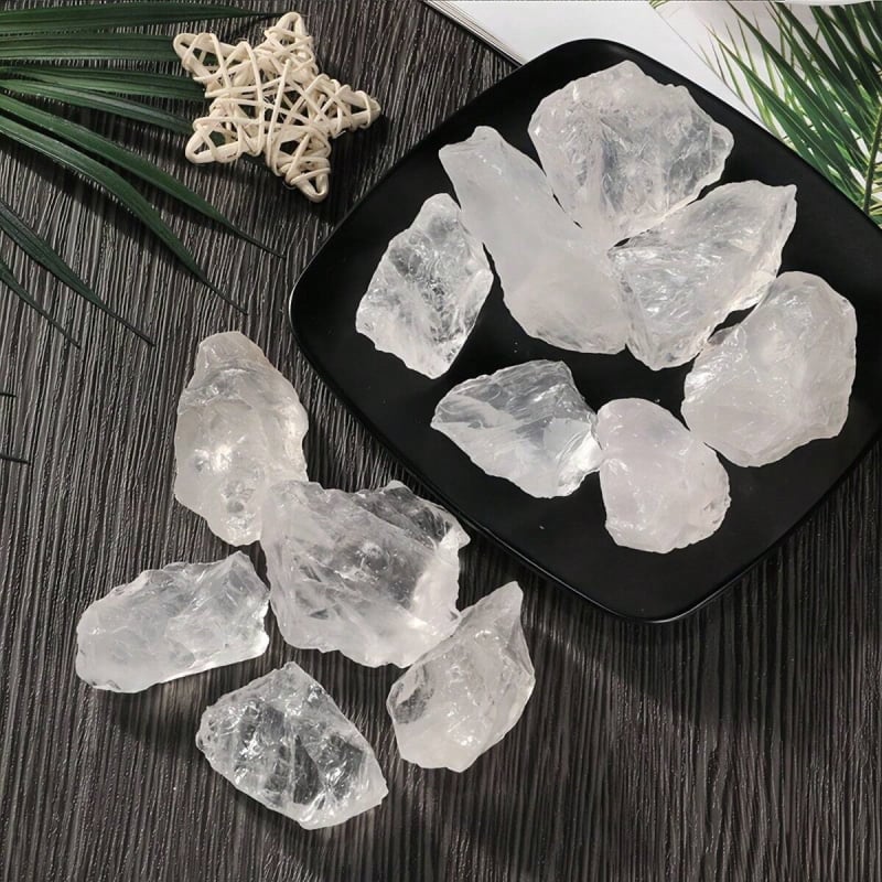 Ароматен камък от бял кристал с повърхност, подобна на чакъл