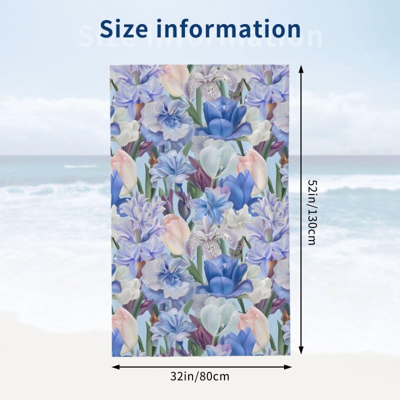 Mikrovlakna plažna krpa s digitalnim ispisom, prilagodljiva, 200-300 g/m², neuvijena pređa
