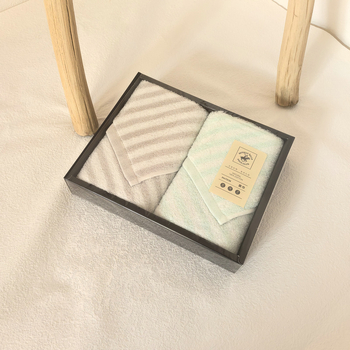 Kaks käterätikut 100% puuvillast Jacquard-kudest, Siro lõng, 90 g, kinkepakendis