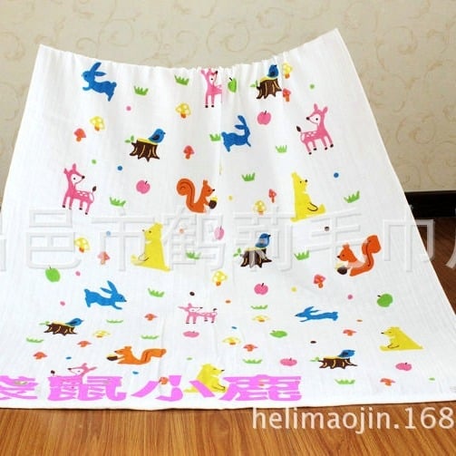 Prosop de baie pentru bebeluși din fibre de bambus, țesătură cu fagure dublu, fără agenți fluorescenți, 170–200 g, fire 32, conținut 99% bumbac