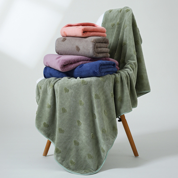 Set ručnika za kupanje od koralnog pliša, dvostrani, brzo upijanje, debeli