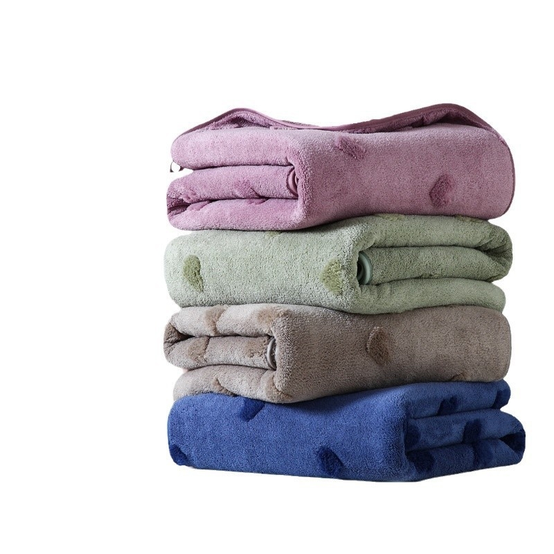 Set ručnika za kupanje od koralnog pliša, dvostrani, brzo upijanje, debeli