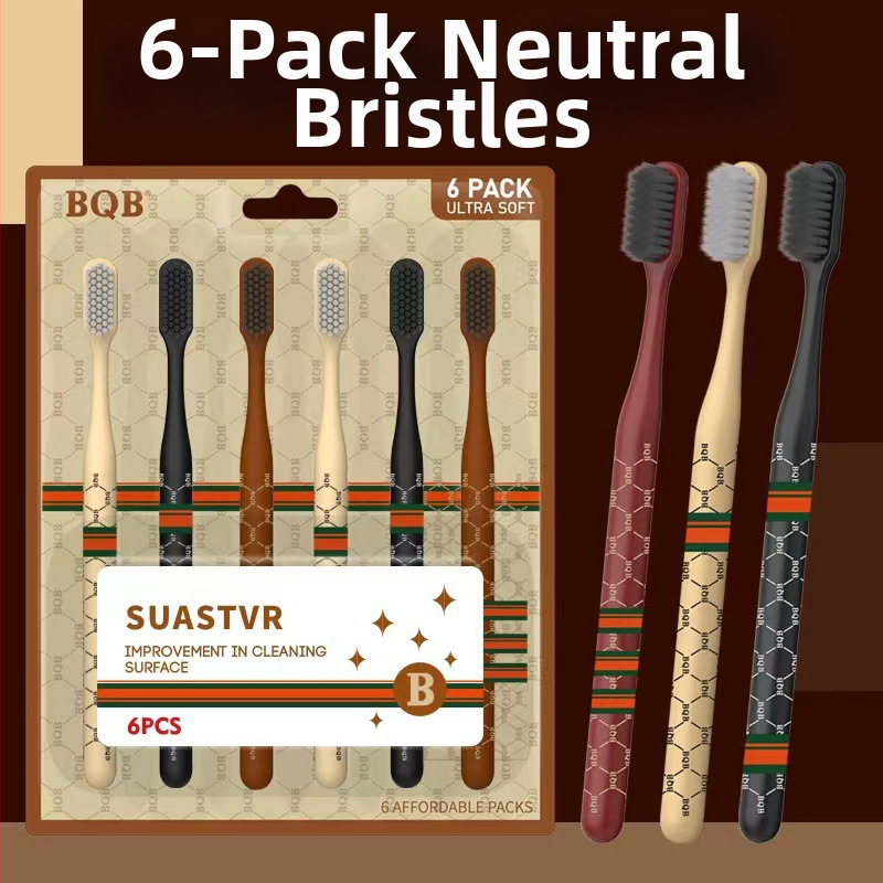 First Benefit Kingituskomplekt: manuaalsed hambaharjad, 6 tk, ultra-pehmete hariustega ja 3 100% puuvillast rätikut