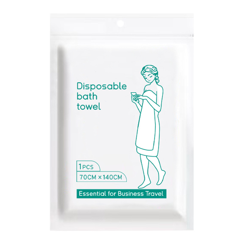 Ühekordne vannitoa rätik kohandatud logoga, taimekiududest, eraldi pakendatud, lihtne kude (plain weave), vee imendumine 11–15 s