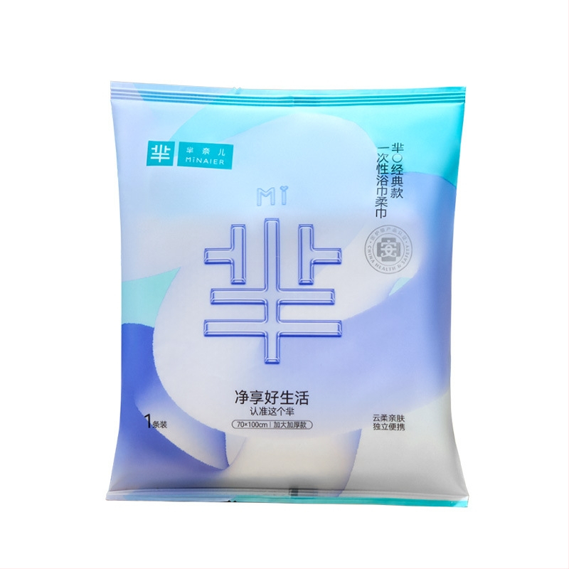 Minair ühekordne vannitoa rätik puitkiududest kiududest, 75% viskoos + 25% lyocell, lihtne kude, imavus 21–25 s