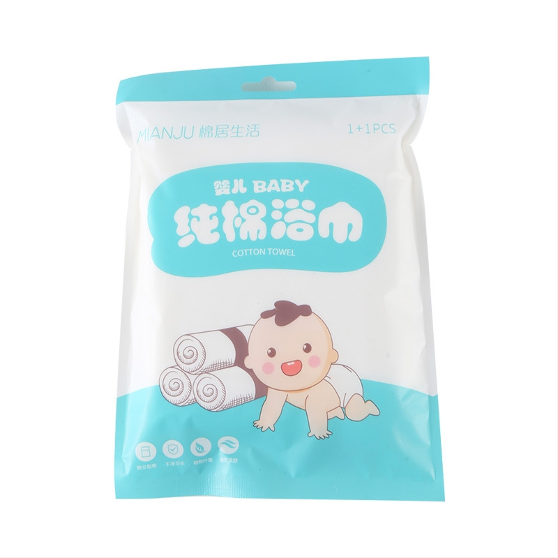 Mianju paksustatud ühekordselt kasutatav beebi vannirätik, kaasaskantav reisirätik, pehme ja nahale sõbralik, trükitud logoga