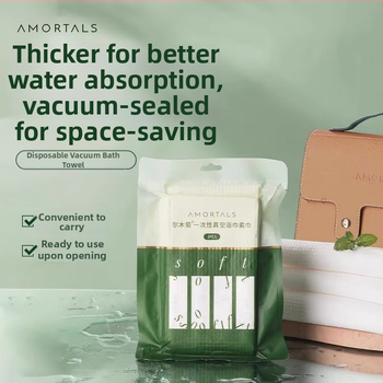 Ermu ühekordne vannirätik, vaakumiga kokku surutud, täiskasvanutele ja lastele, reisidel, eraldi pakendatud, kaasaskantav; materjal: superfine kiud; peamine koostisosa: puuvill